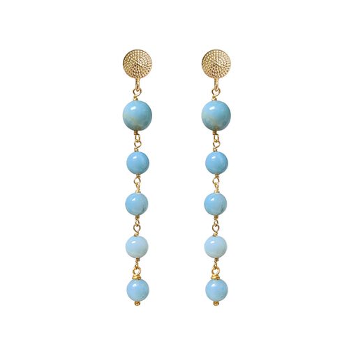 Amazonite drop earrings by Mirabelle